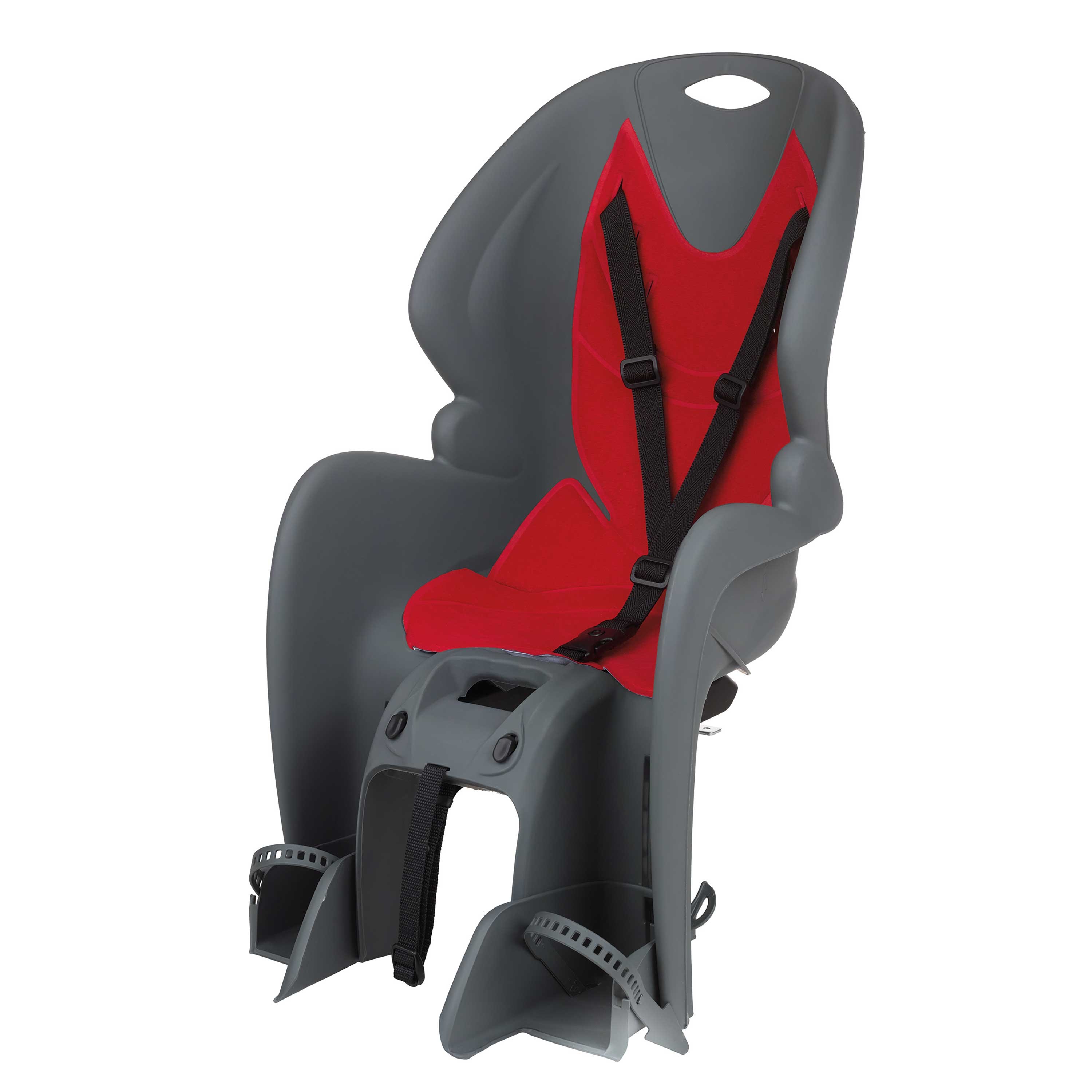 Dieffe porte bébé bikey gp fixation porte-bagage gris/rouge