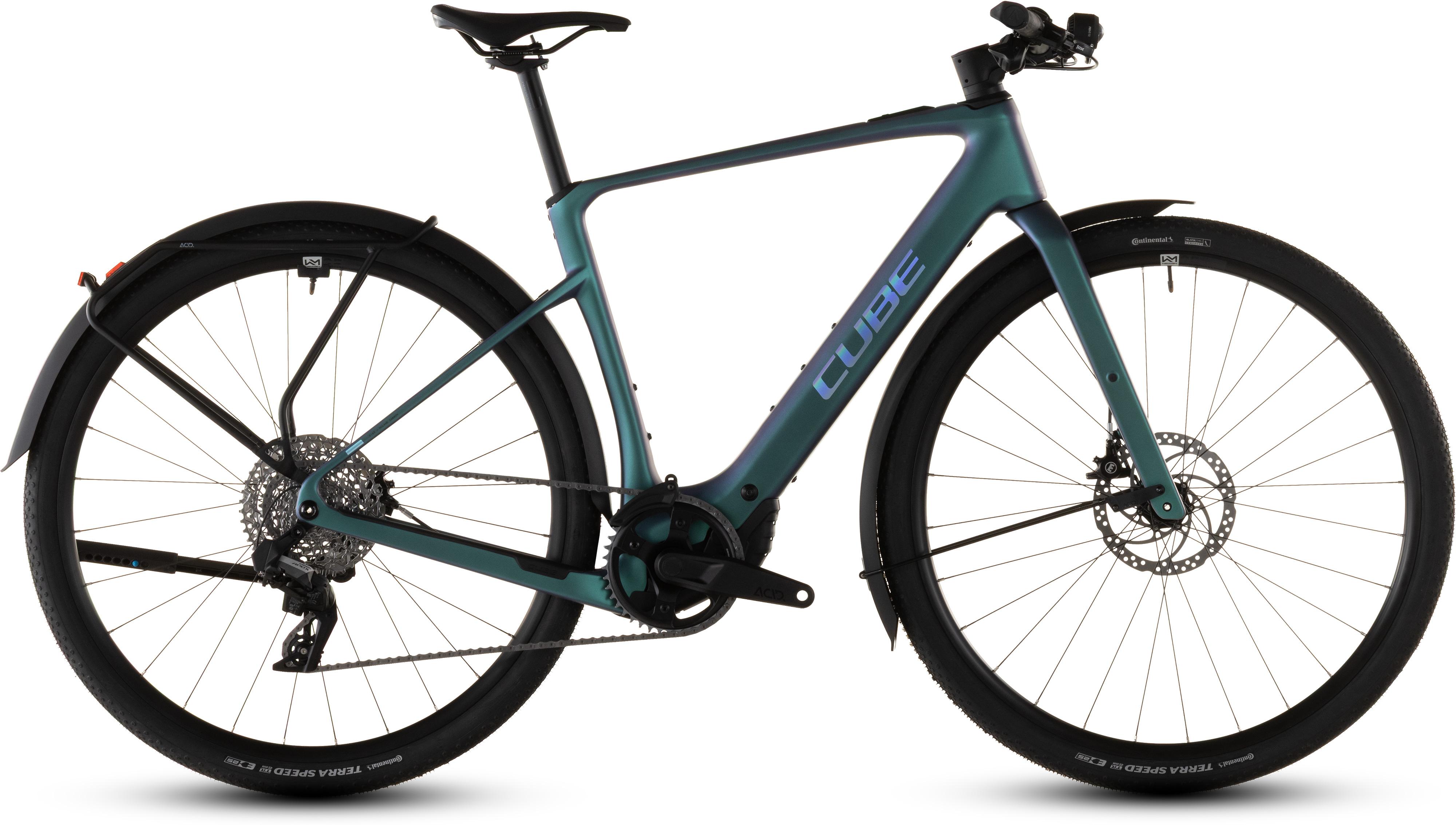 Vélo gravel électrique Cube nulane hybrid c:62 slx 400x fe polarlight´n´prism