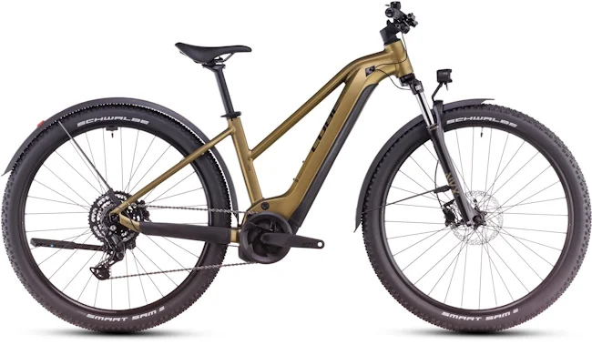 Vtt électrique Cube reaction hybrid performance allroad trapeze 625 WH (citron vert doré et noir)