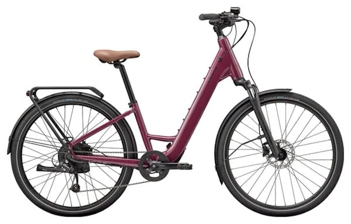 Vélo de Ville Électrique Cannondale Mavaro Neo SL 2 Low Step Thru MicroShift 7V 500 Wh 27.5 » Rouge Cerise