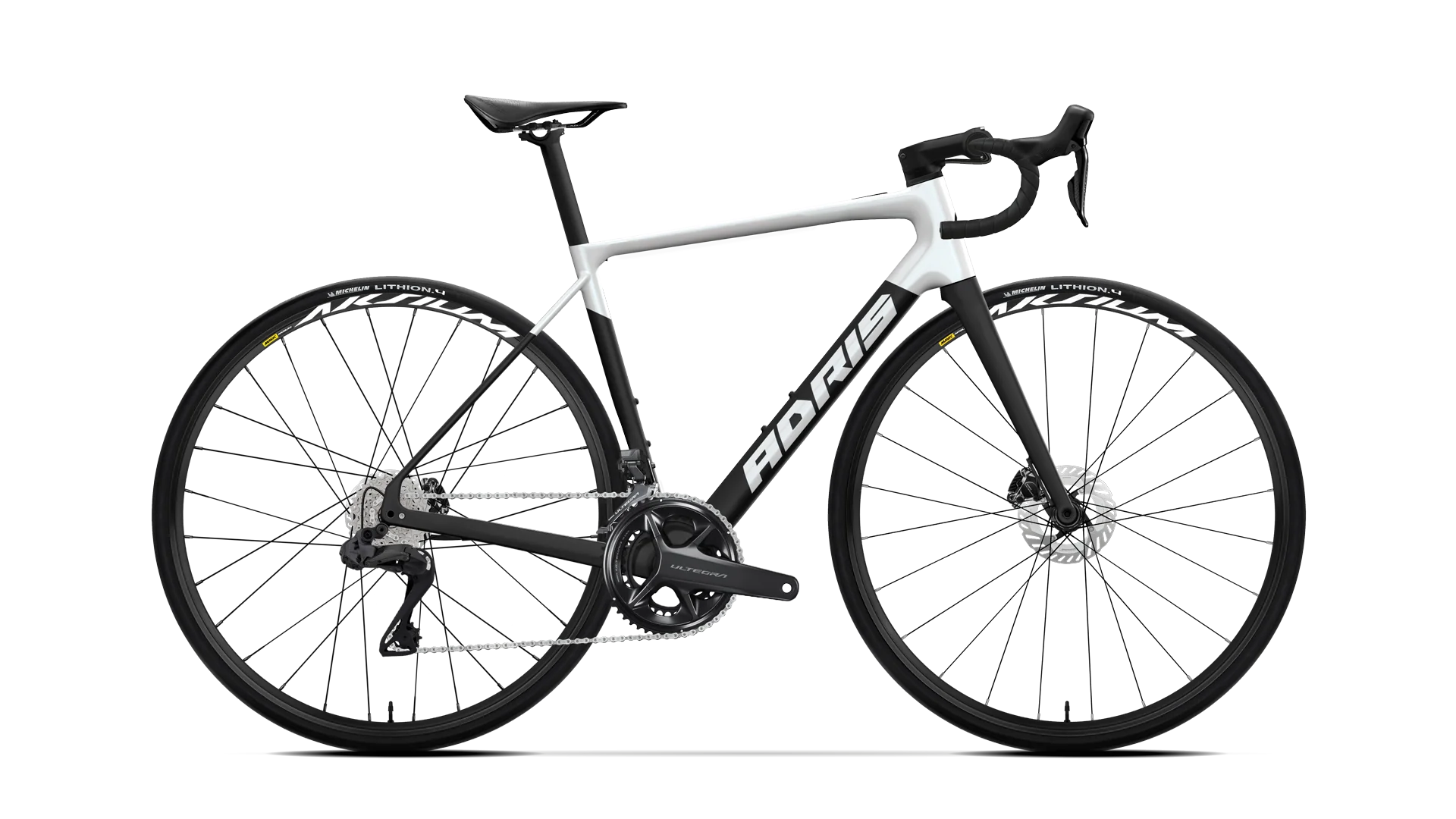 Vélo route Adris l'endurance, shimano 105 di2 12v blanc nacré